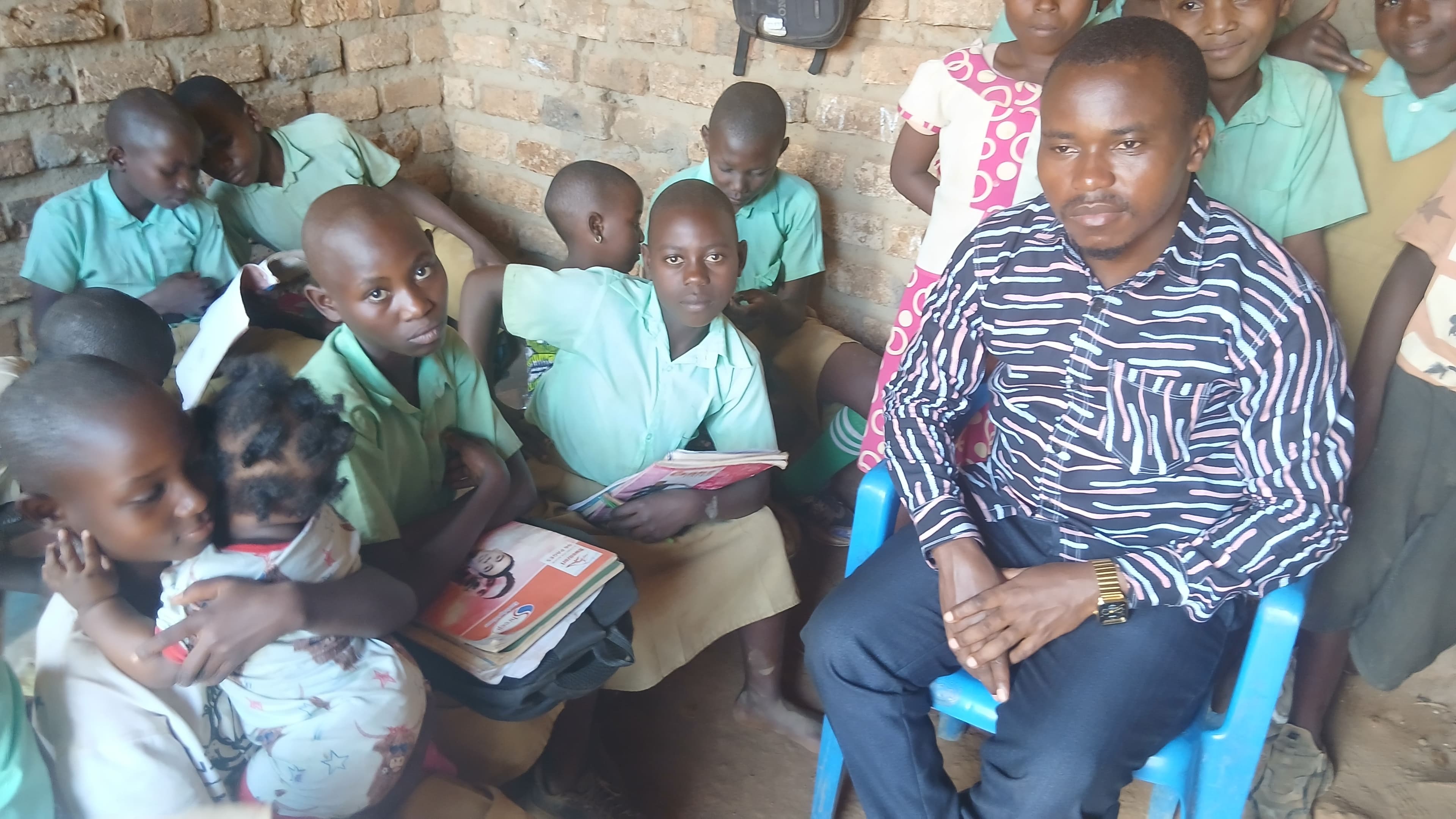 Clothing and supplies neatly arranged for donation